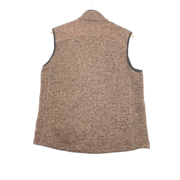 Orvis Mens Brown Fleece Zip-Up Vest W/ Red Accents & Pockets Gorpcore Heritage - Picture 8 of 10